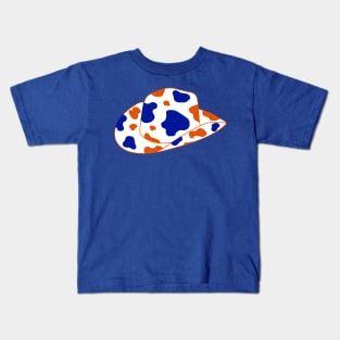 White Orange and Blue cowboy hat Kids T-Shirt